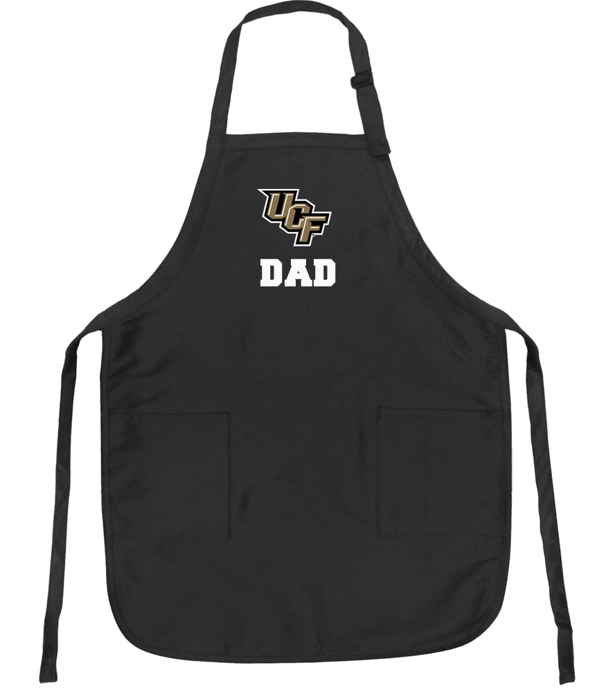 University of Central Florida Apron Official UCF Logo Aprons - Stain Resistant Fabric Dad on Black