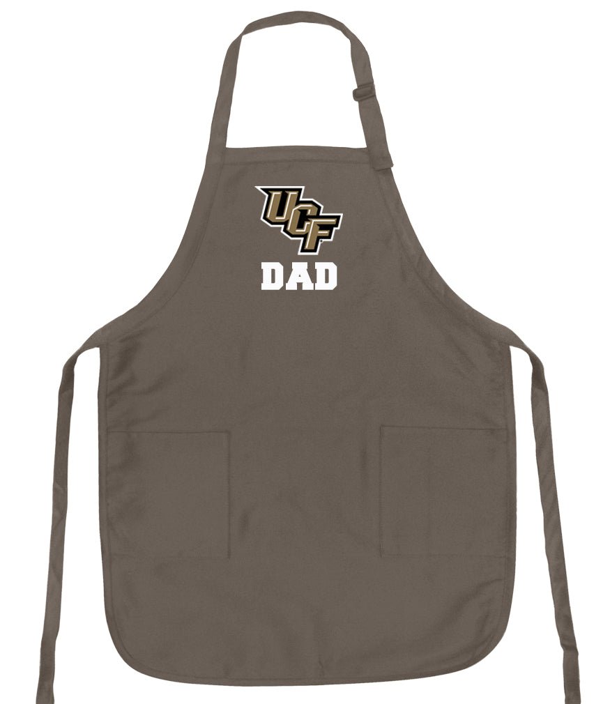 University of Central Florida Apron Official UCF Logo Aprons - Stain Resistant Fabric Dad on Khaki