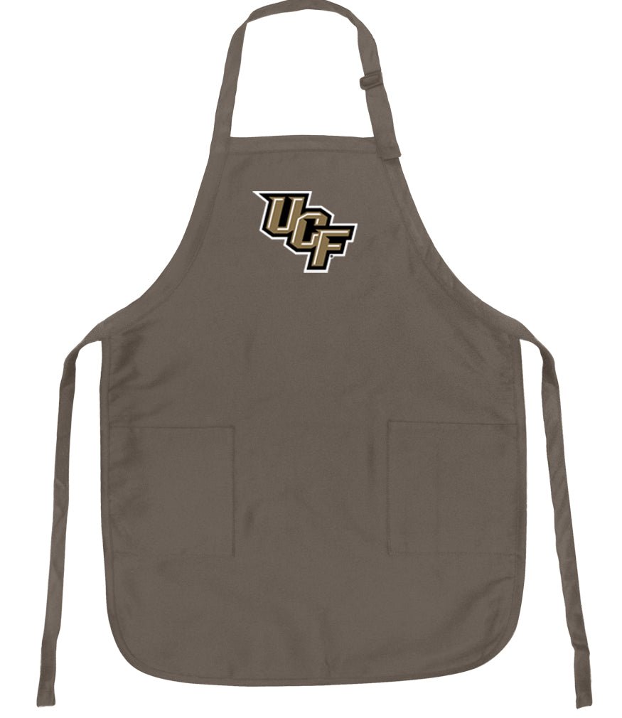 University of Central Florida Apron Official UCF Logo Aprons - Stain Resistant Fabric Khaki