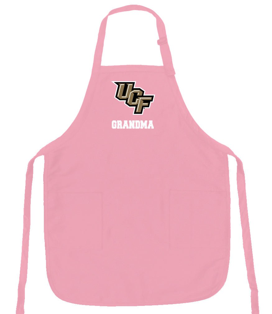 University of Central Florida Apron Official UCF Logo Aprons - Stain Resistant Fabric Grandma on Pink