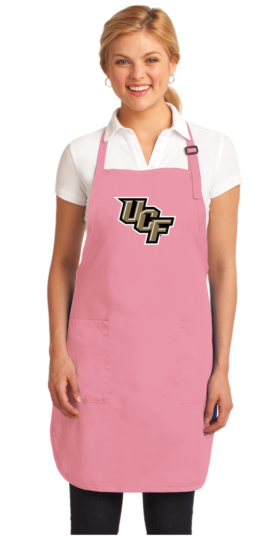 University of Central Florida Apron Official UCF Logo Aprons - Stain Resistant Fabric Pink
