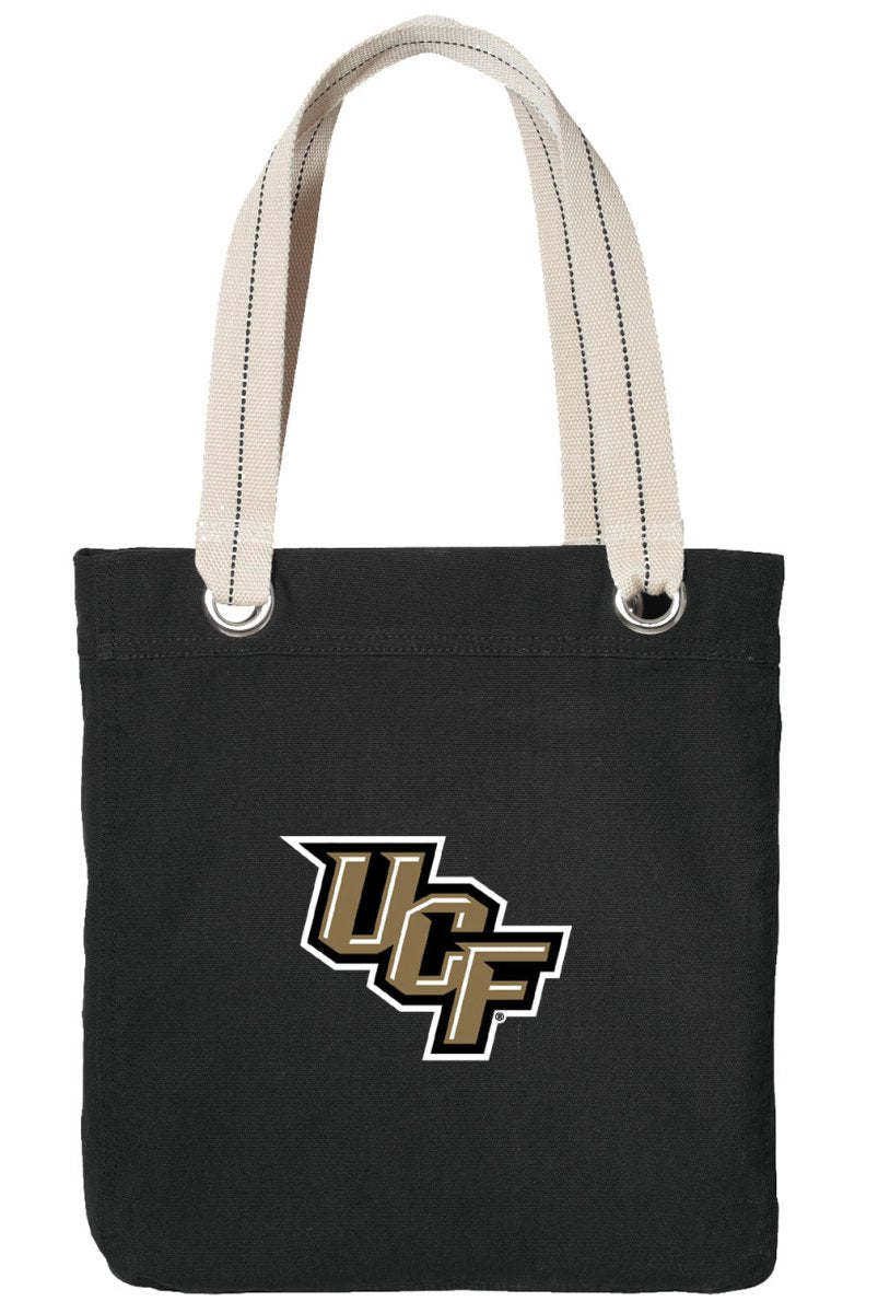 University Of Central Florida Tote Bag UCF Deluxe Canvas Shoulder Bag Black