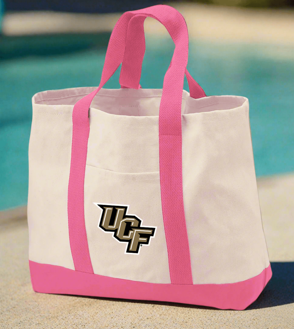 UCF Canvas Tote Bag – Central Florida Knights Classic Cotton Tote Pink
