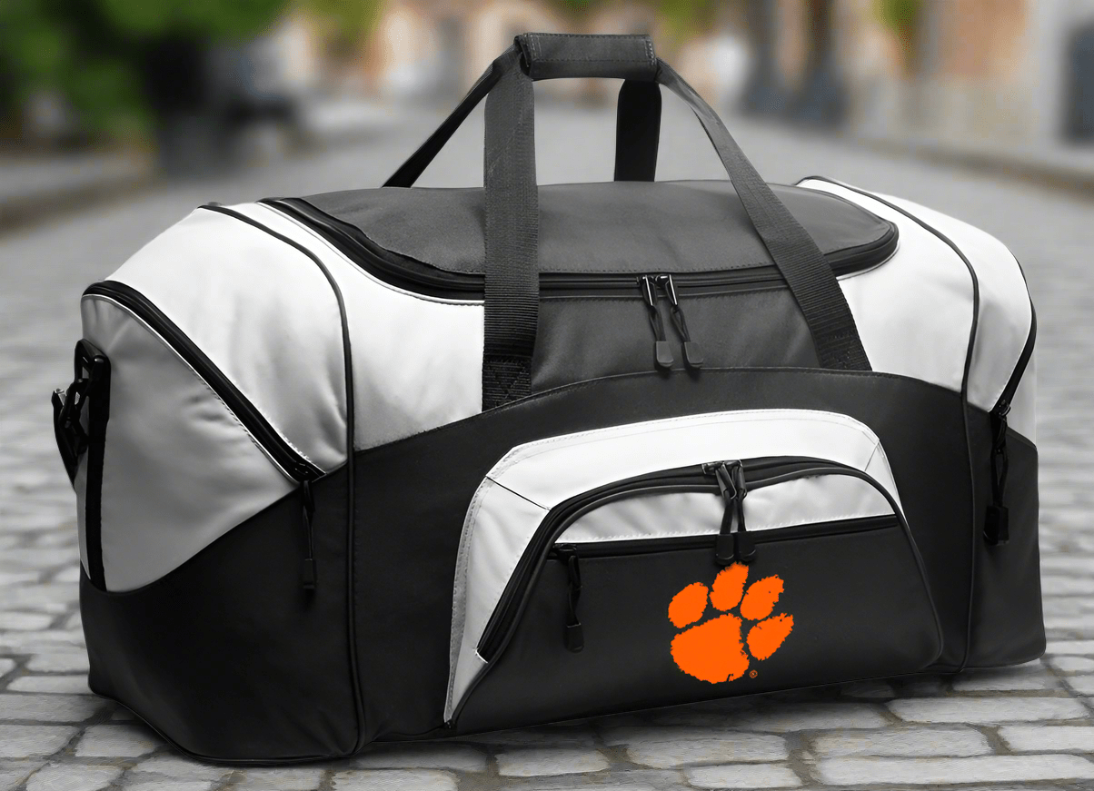 Clemson University Duffel Bag – Tigers Gym, Sports & Travel Gear Bag Black