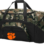 Clemson Tigers Camo Duffel Bag – Rugged Large Gym, Travel & Gear Bag with Shoulder Strap