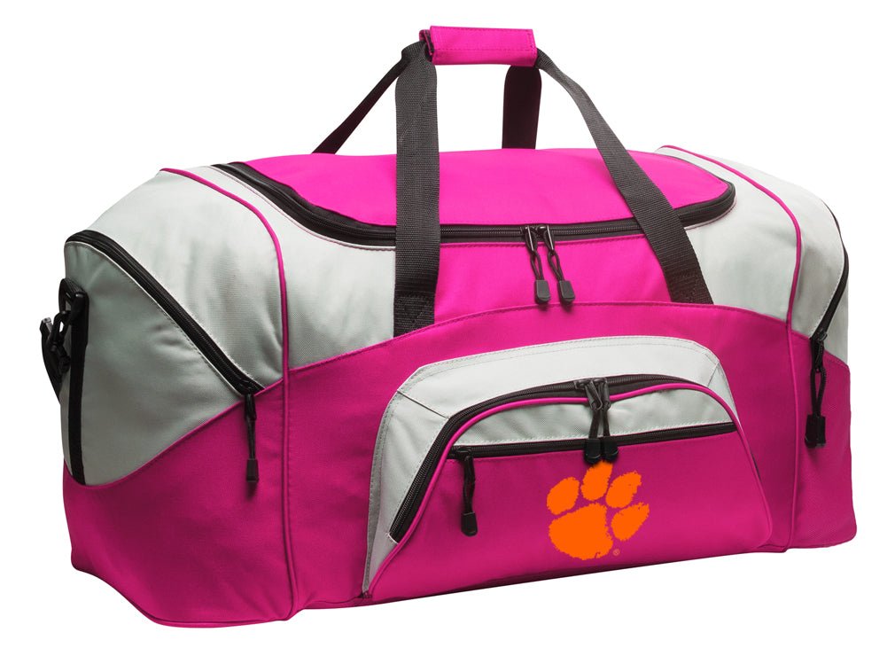 Clemson University Duffel Bag – Tigers Gym, Sports & Travel Gear Bag Pink