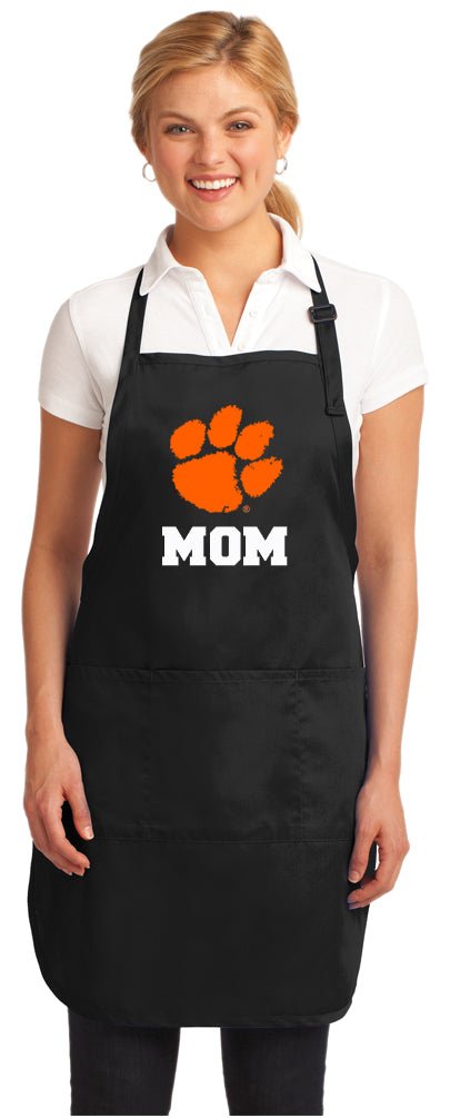 Clemson Apron Clemson Tigers Apron - Stain Resistant Fabric Mom Clemson Apron Black