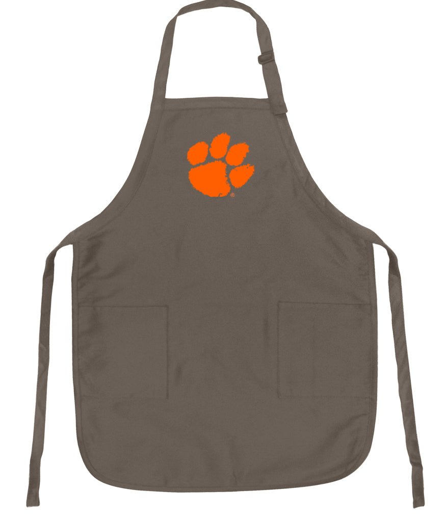 Clemson Apron Clemson Tigers Apron - Stain Resistant Fabric Khaki Clemson Apron