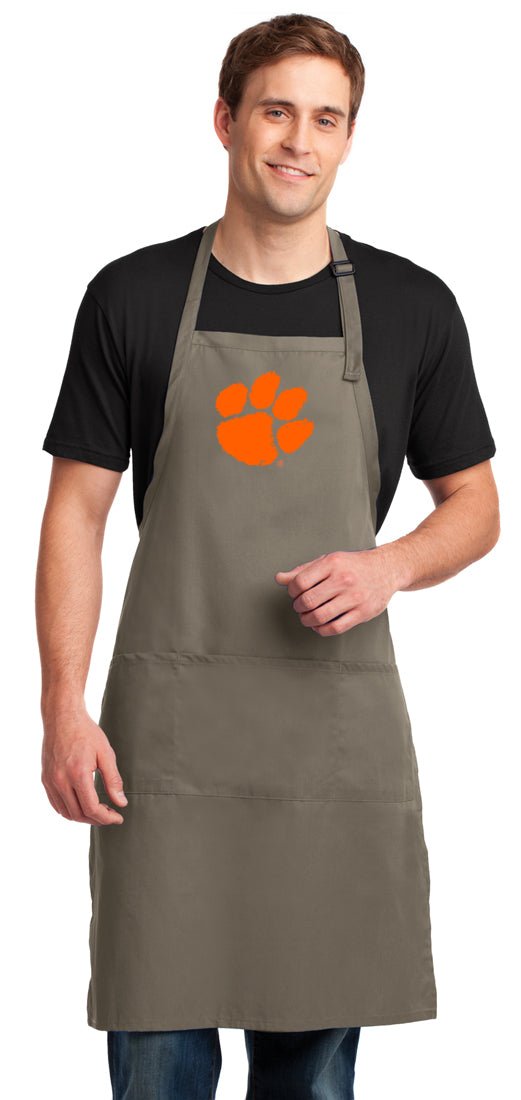 Clemson Large Apron - Adjustable with Pockets Khaki