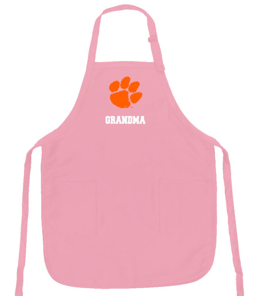 Clemson Apron Clemson Tigers Apron - Stain Resistant Fabric Grandma on Pink