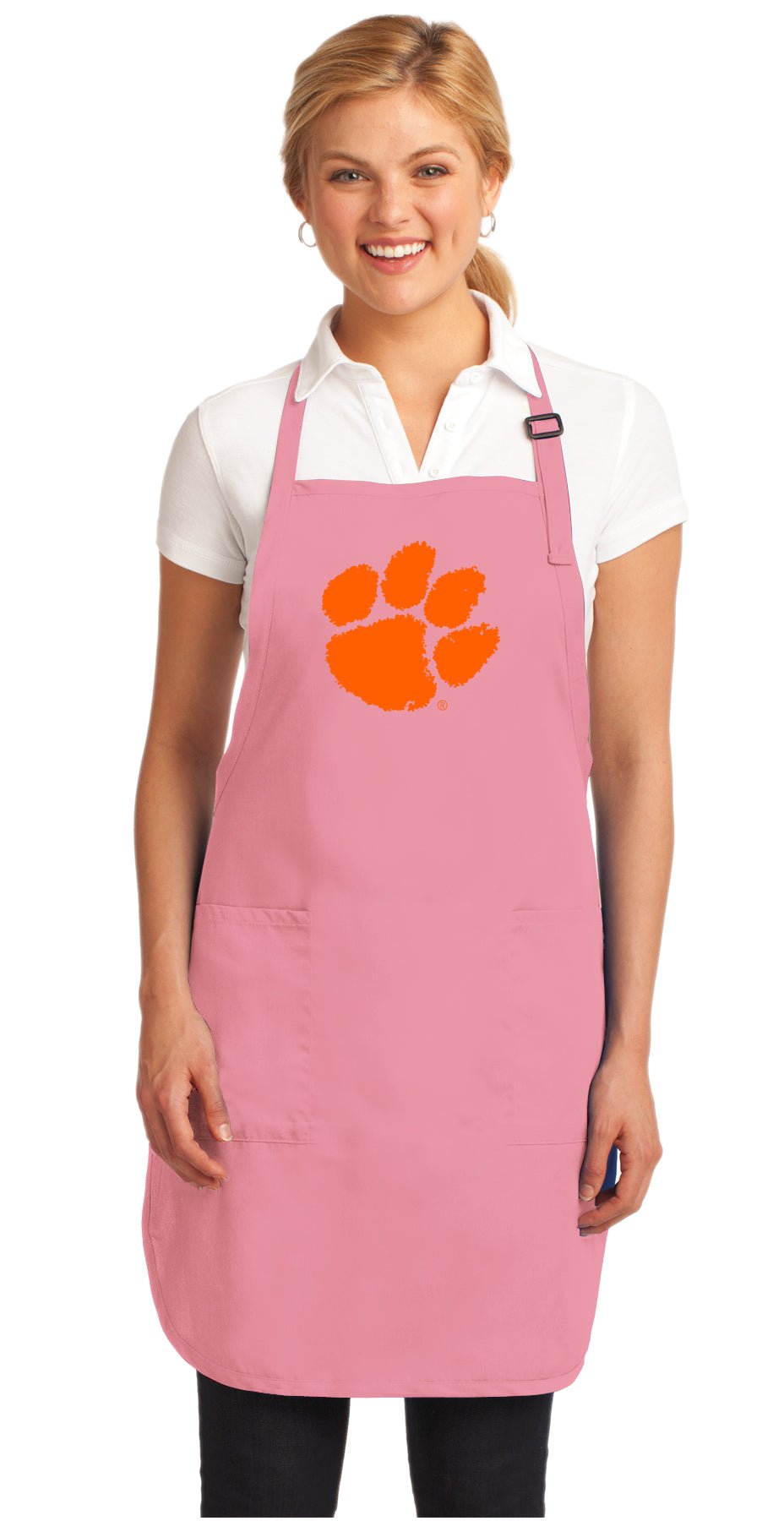 Clemson Apron Clemson Tigers Apron - Stain Resistant Fabric Pink