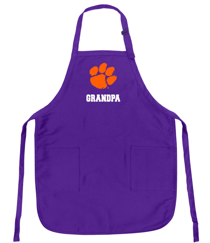 Clemson Apron Clemson Tigers Apron - Stain Resistant Fabric Grandpa Clemson Apron Purple