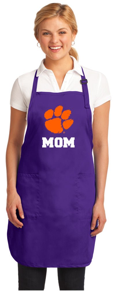 Clemson Apron Clemson Tigers Apron - Stain Resistant Fabric Mom Clemson Apron Purple