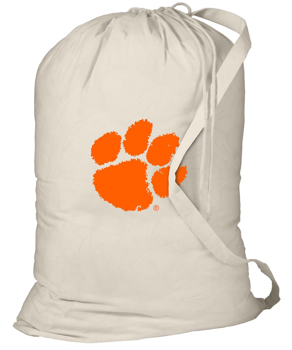 Clemson Laundry Bag Clemson Tigers Clothes Bag Tan