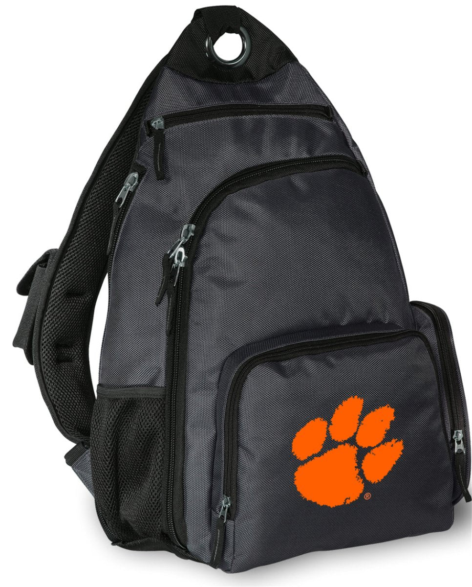 Clemson Sling Backpack Clemson Tigers Crossbody Bag Gray