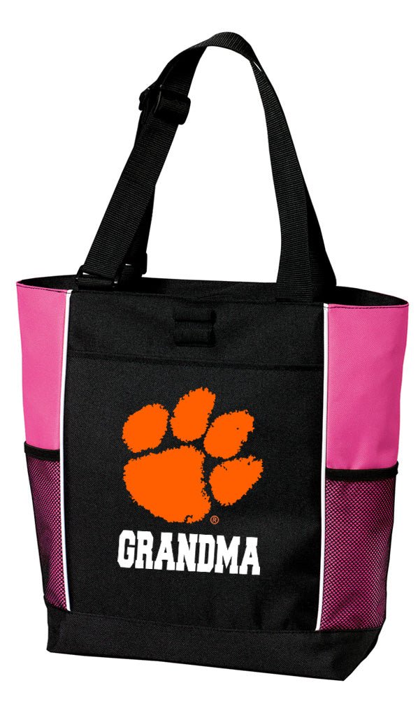 Clemson Tote Bag Official Clemson Tigers Carryall Totes Grandma on Pink