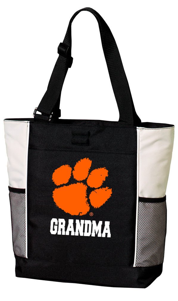 Clemson Tote Bag Official Clemson Tigers Carryall Totes Grandma on White