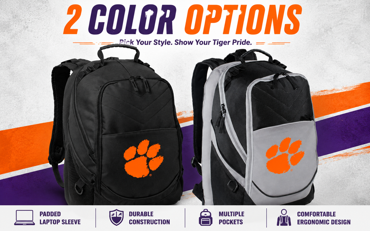 Clemson Laptop Backpack – Official Tigers Bookbag