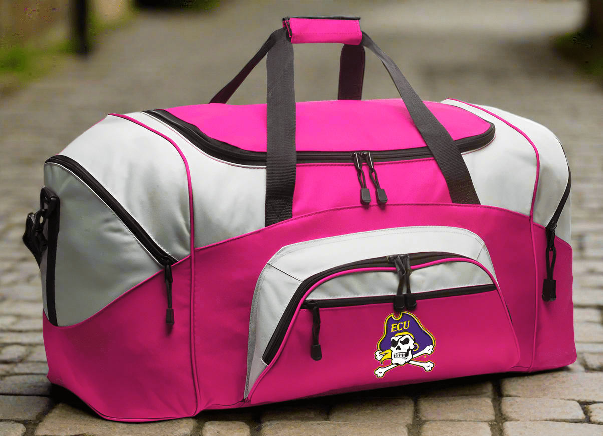 East Carolina University Duffel Bag – Pirates Gym, Sports, Travel & Suitcase-Style Gear Bag Pink