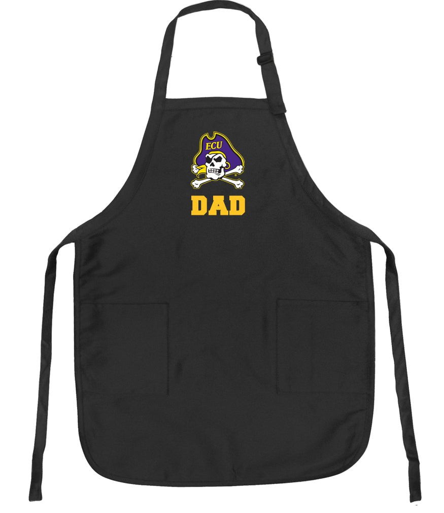 East Carolina Apron ECU Pirates Apron - Stain Resistant Fabric Dad on Black