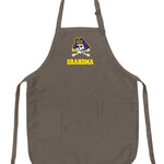 East Carolina Apron – ECU Pirates Stain-Resistant Cooking Apron Grandma on Khaki