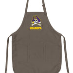 East Carolina Apron – ECU Pirates Stain-Resistant Cooking Apron Grandpa on Khaki