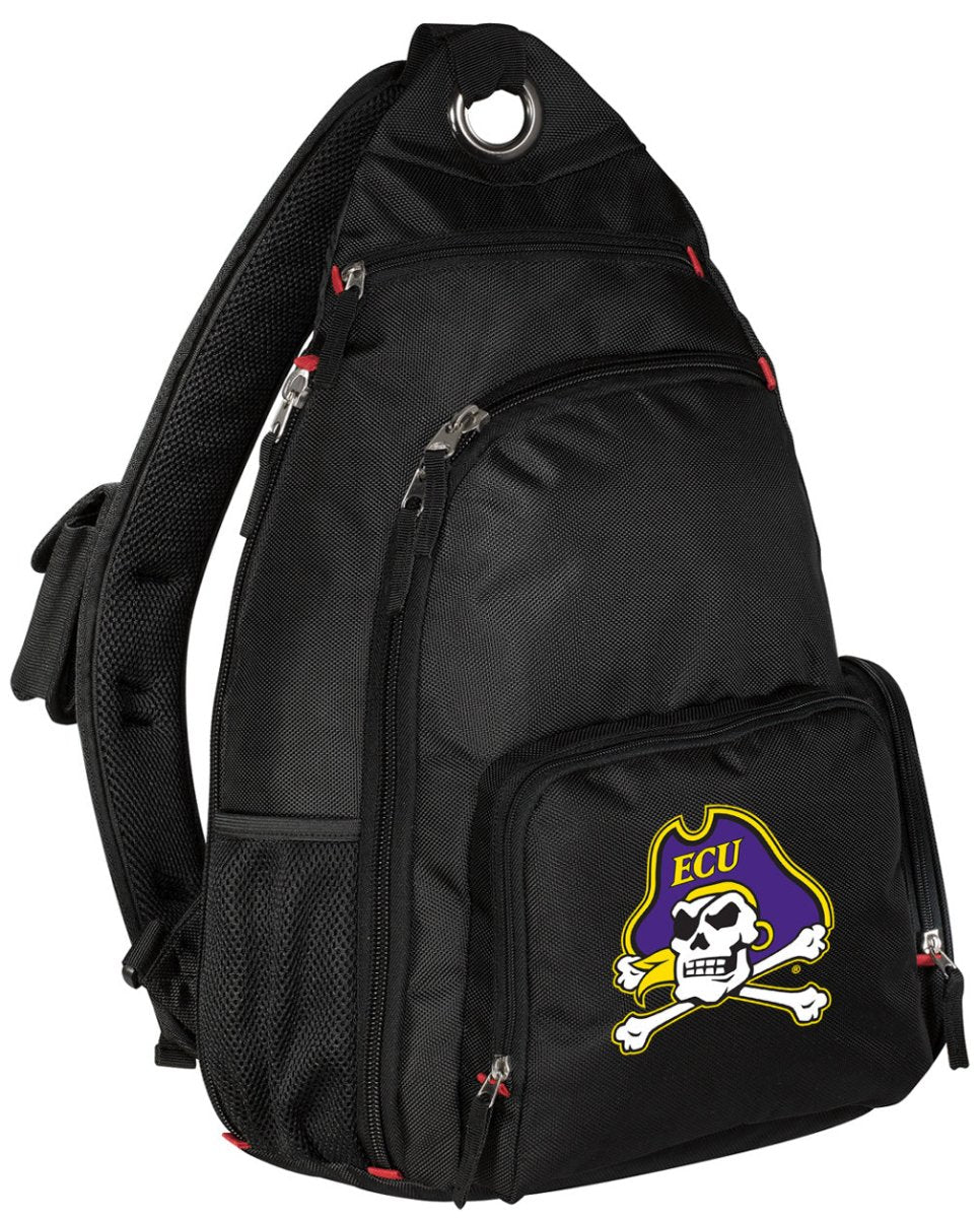 East Carolina University Sling Backpack ECU Pirates Crossbody Bag Black