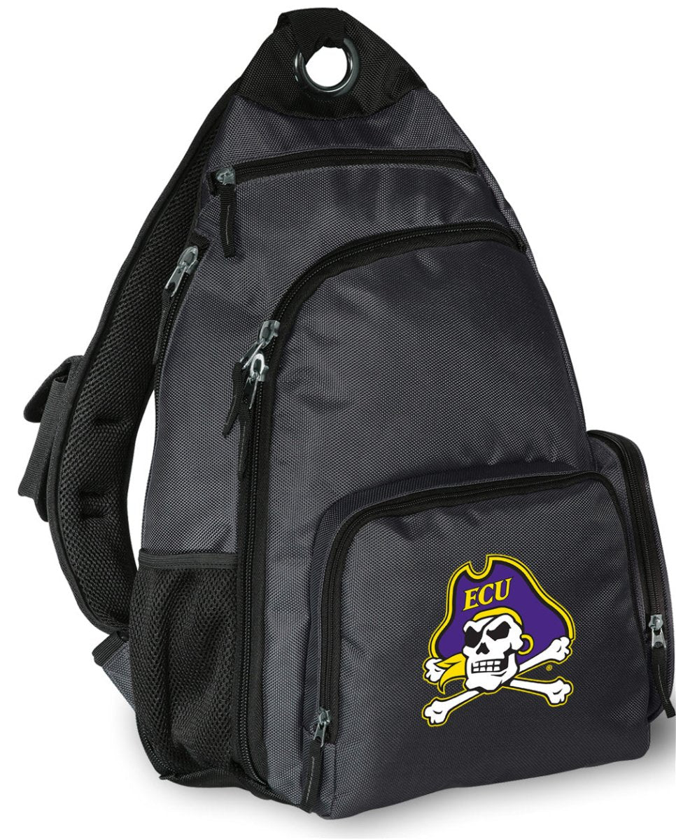 East Carolina University Sling Backpack ECU Pirates Crossbody Bag Gray