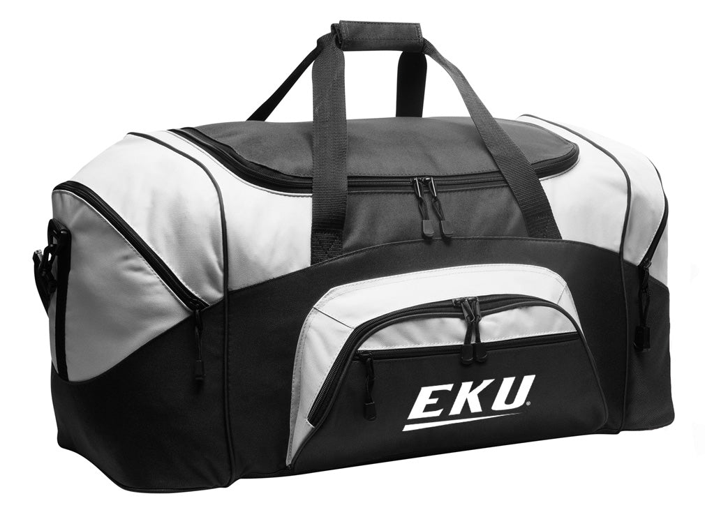 Eastern Kentucky University Large Duffel Bag EKU Suitcase Luggage Bag Black