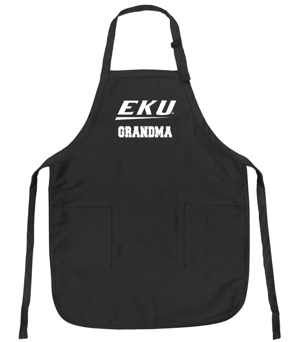 Eastern Kentucky University Apron EKU Apron - Stain Resistant Fabric Grandma on Black