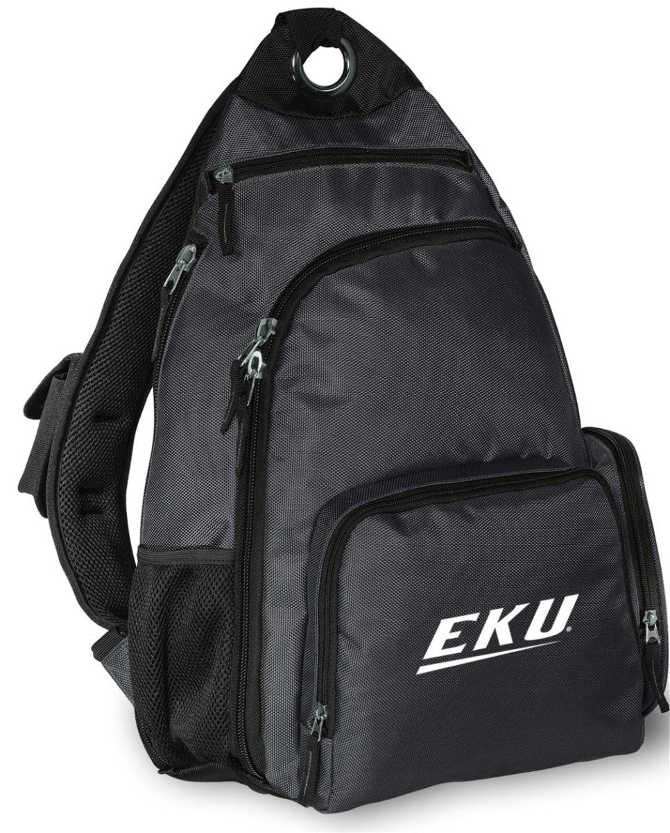 Eastern Kentucky Sling Backpack EKU Logo Crossbody Bag Gray