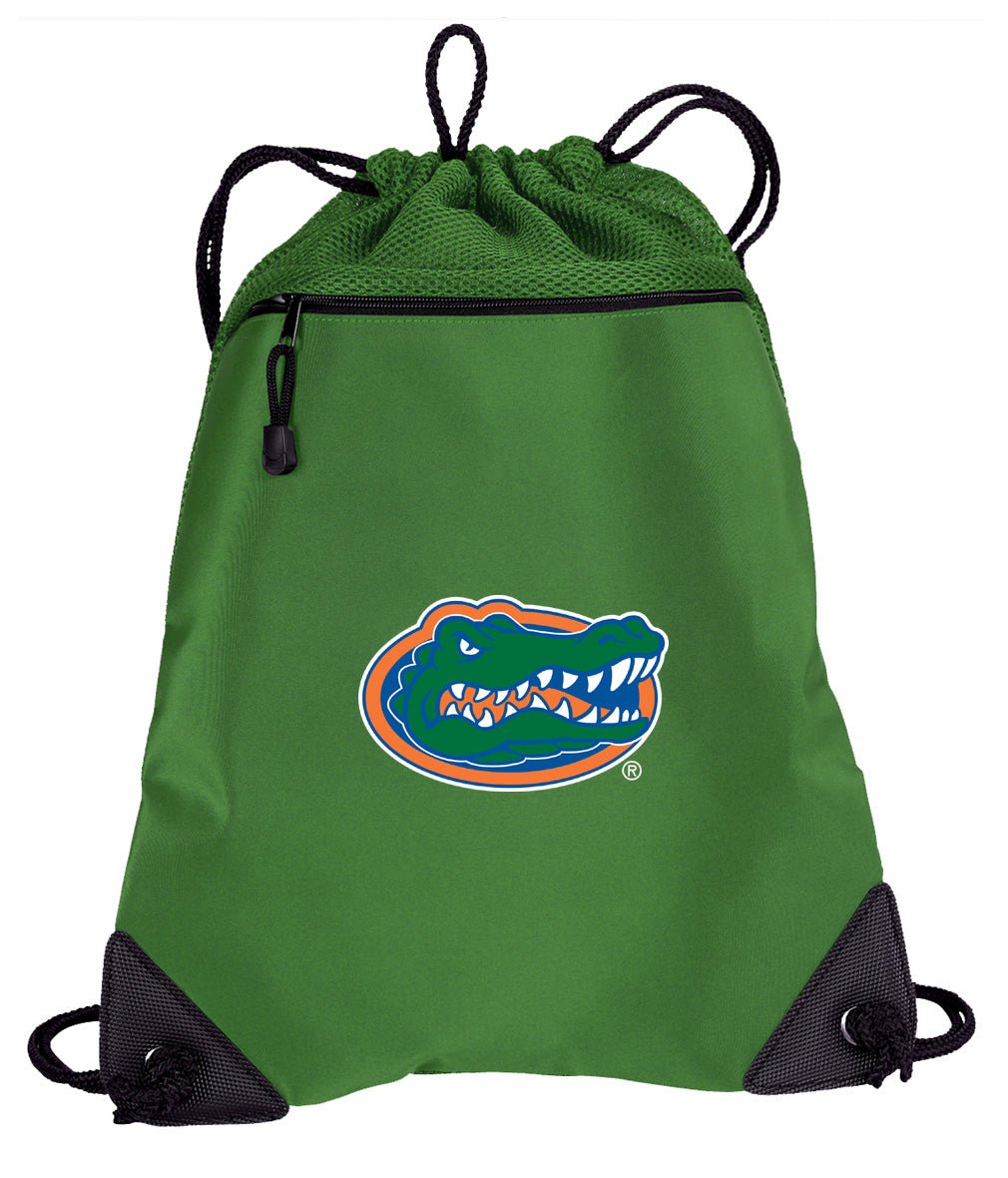 University of Florida Drawstring Backpack Florida Gators Cinch Pack - Mesh & Microfiber Green