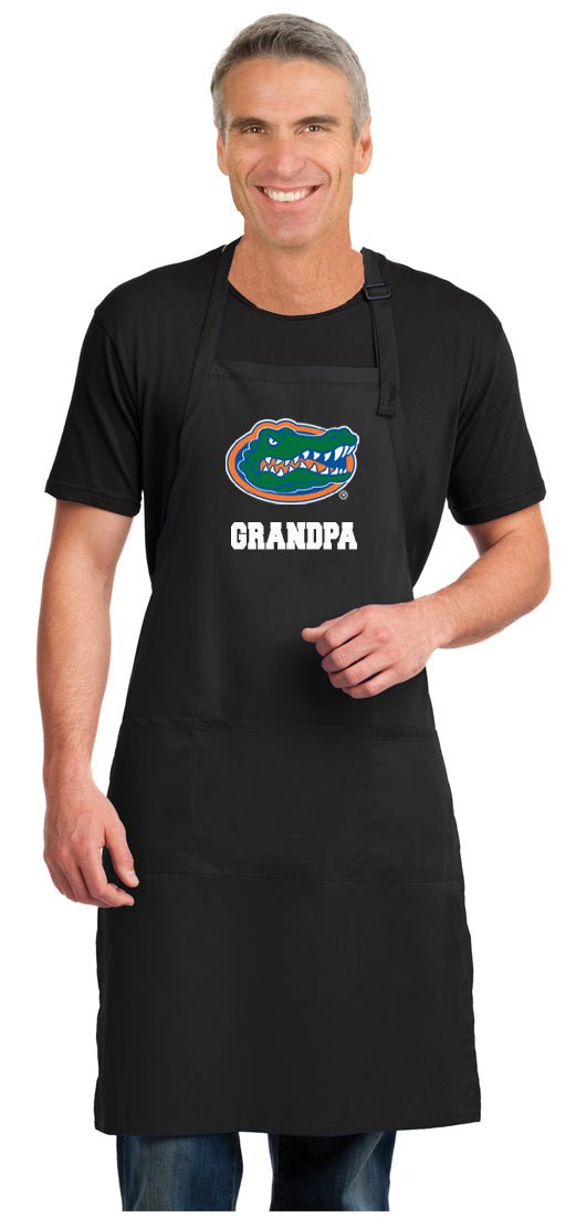 University of Florida Large Apron Florida Gators Apron - Adjustable with Pockets Grandpa on Black