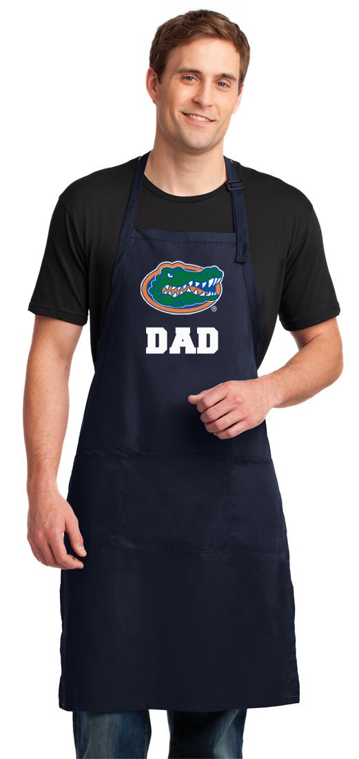 University of Florida Large Apron Florida Gators Apron - Adjustable with Pockets Dad on Navy