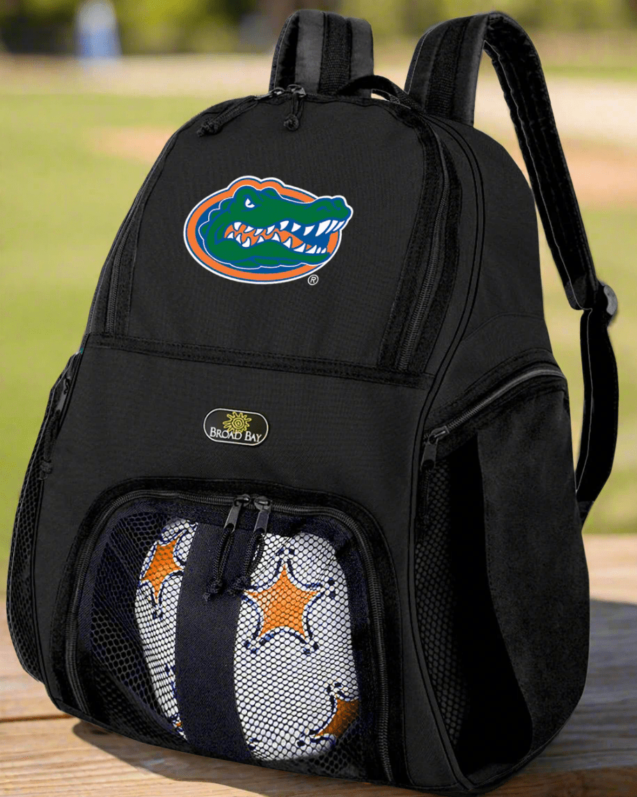 University of Florida Soccer Ball Backpack or Florida Gators Volleyball Sports Gear Bag Black