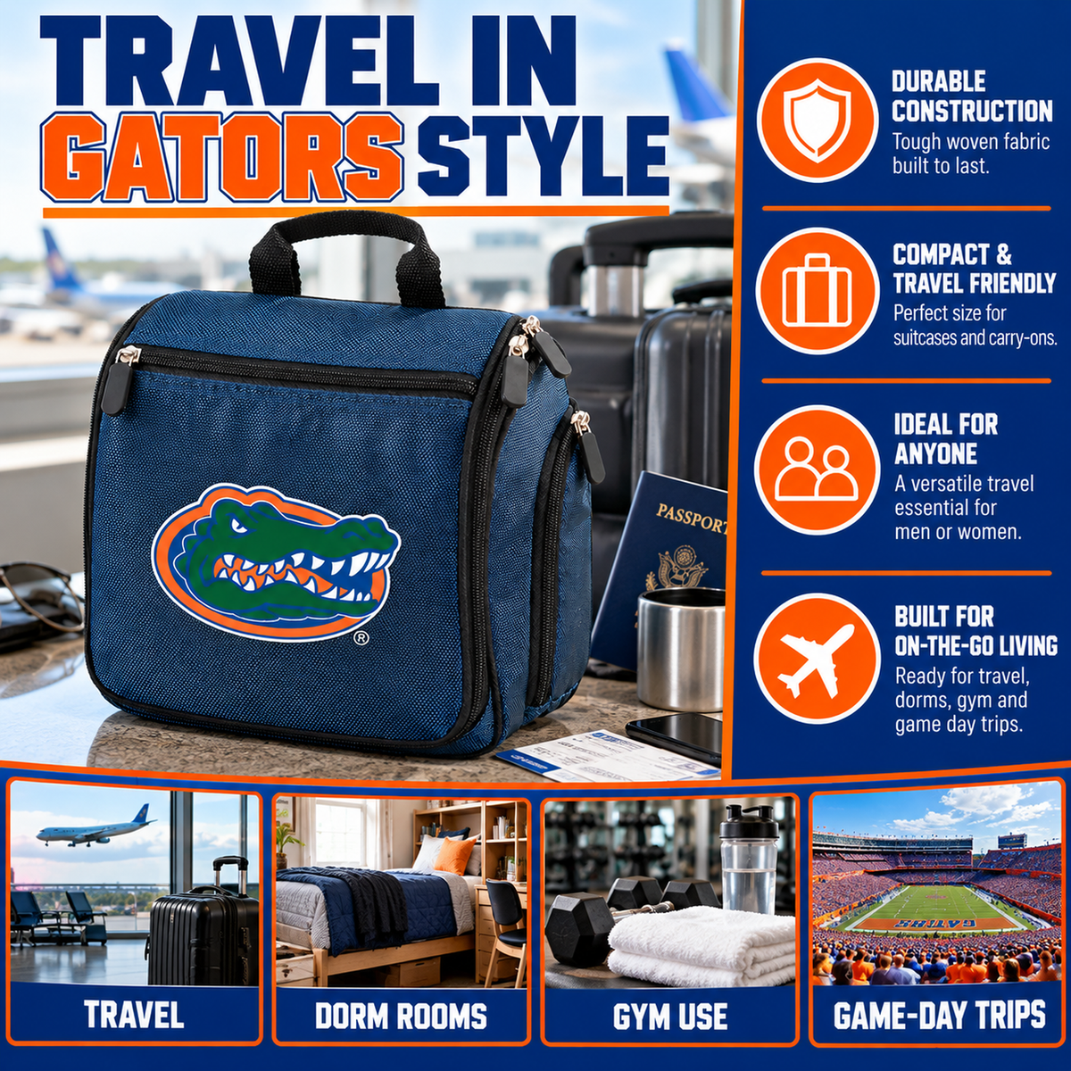 Florida Gators Toiletry Bag Navy