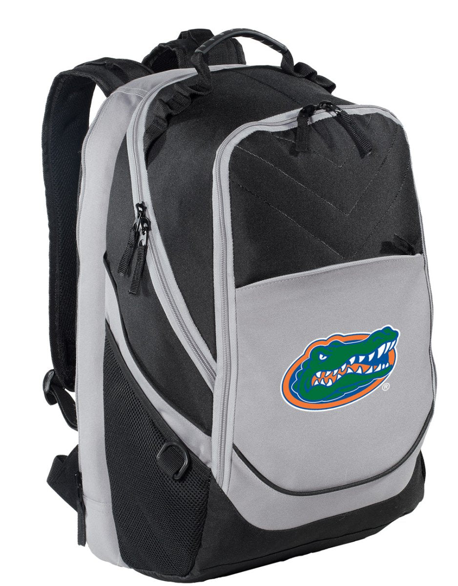 Florida Gators Laptop Backpack – Official University of Florida Bookbag – 17" Laptop Sleeve, NCAA School Gear – 600D Polyester Black and Gray