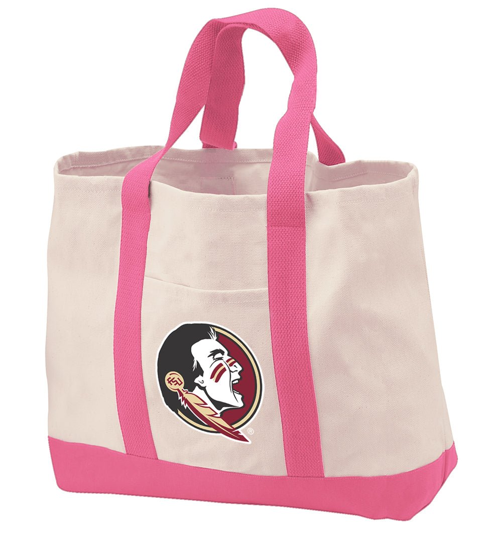 Florida State Seminoles Canvas Tote Bag – FSU Classic Cotton Logo Tote Pink