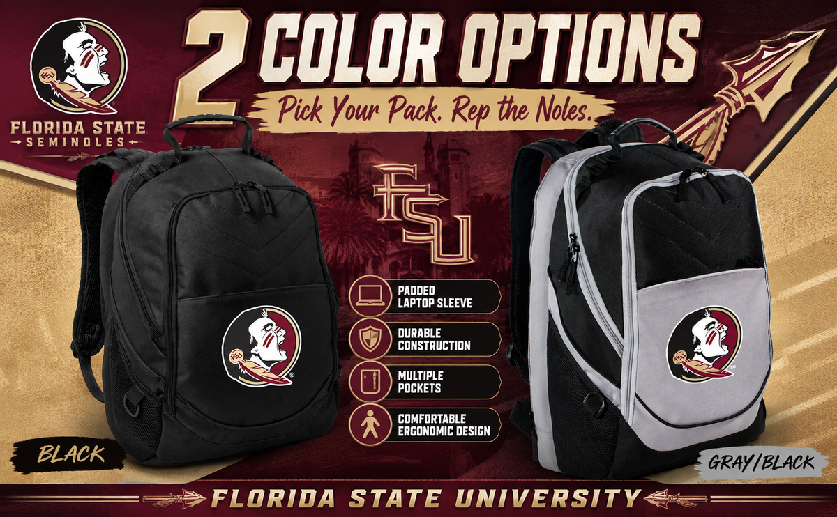 Florida State Seminoles Laptop Backpack  – FSU Bookbag