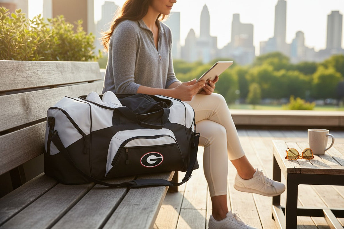 Georgia Bulldogs Large Duffel Bag Black