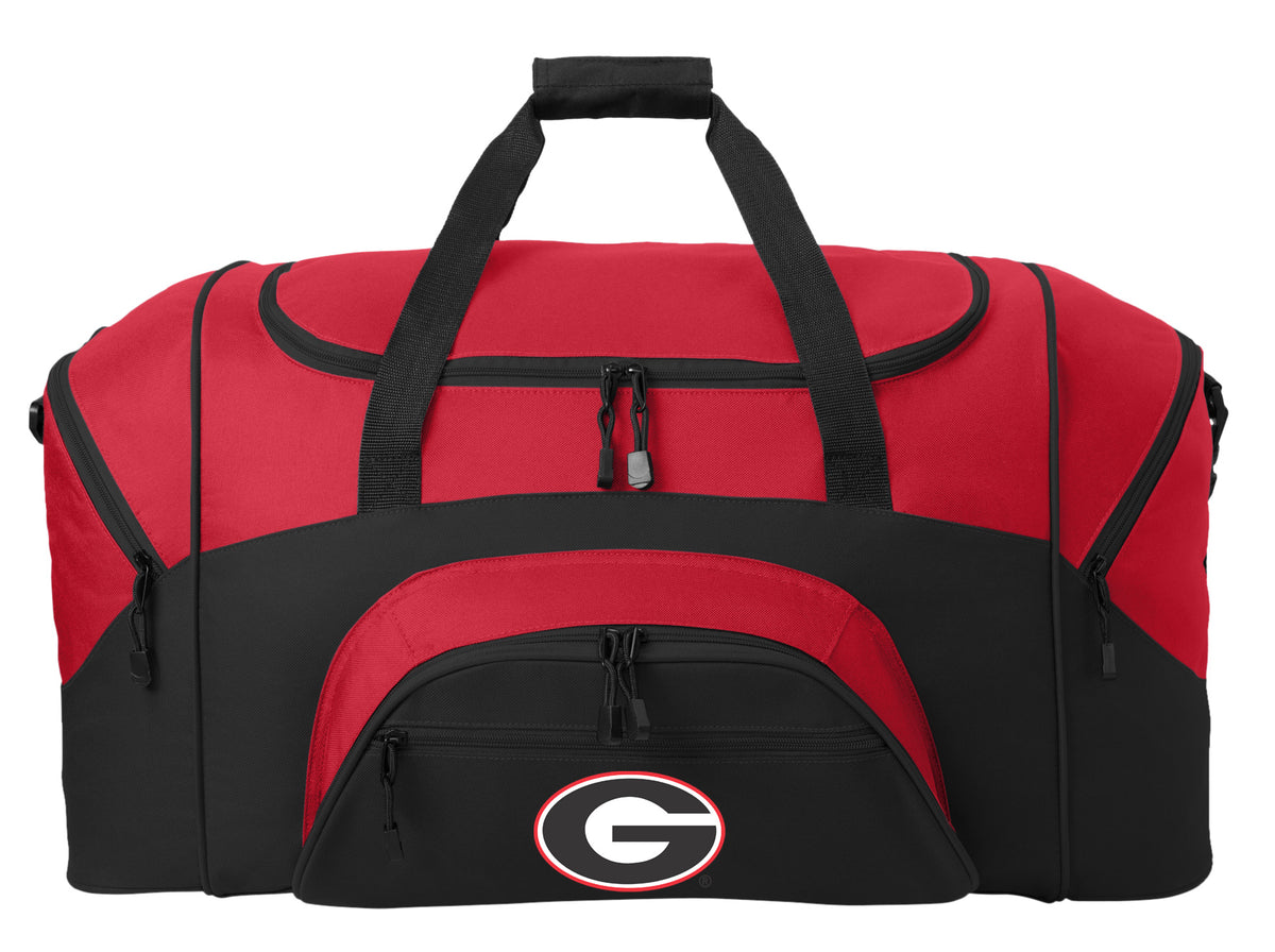Georgia Bulldogs Large Duffel Bag Red Black