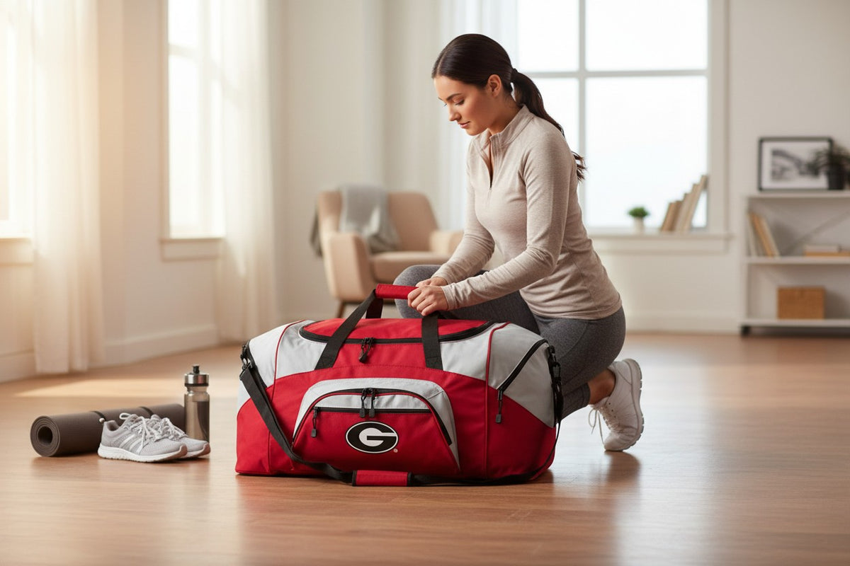 Georgia Bulldogs Large Duffel Bag Red