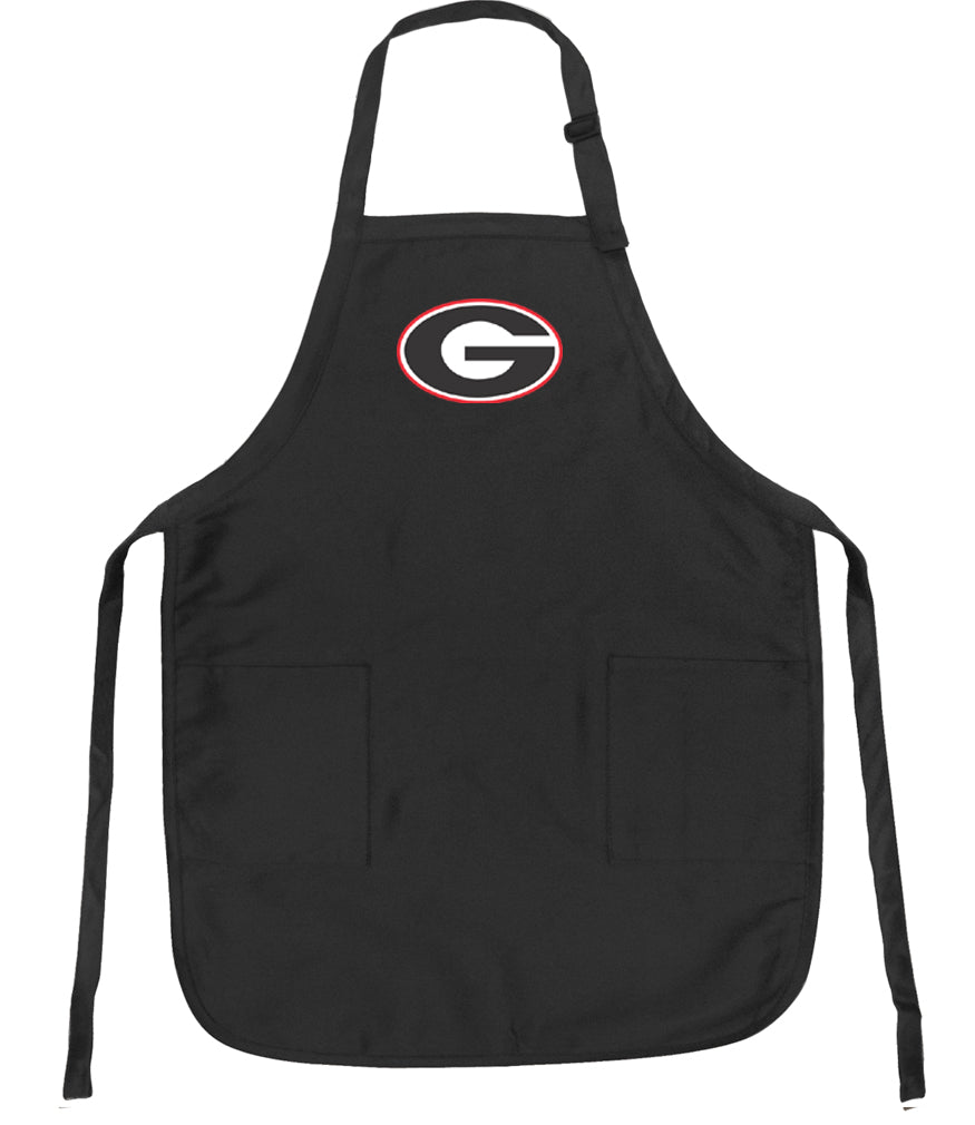 University of Georgia Apron UGA Bulldogs Apron - Stain Resistant Fabric Georgia Apron Black