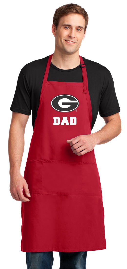 University of Georgia Large Apron UGA Bulldogs Apron - Adjustable with Pockets Large Georgia Dad Apron Red