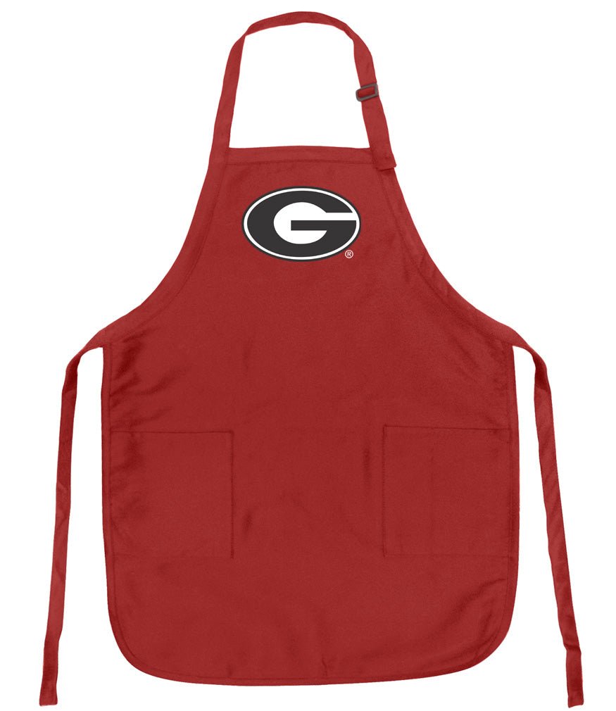 University of Georgia Apron UGA Bulldogs Apron - Stain Resistant Fabric Georgia Apron Red