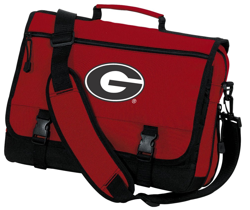 University of Georgia Laptop Computer Bag UGA Briefcase Messenger Bag Red