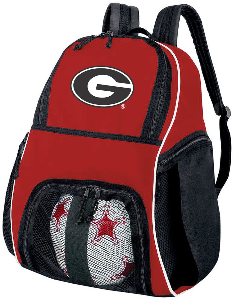 University of Georgia Soccer Ball Backpack or UGA Bulldogs Volleyball Sports Gear Bag Red