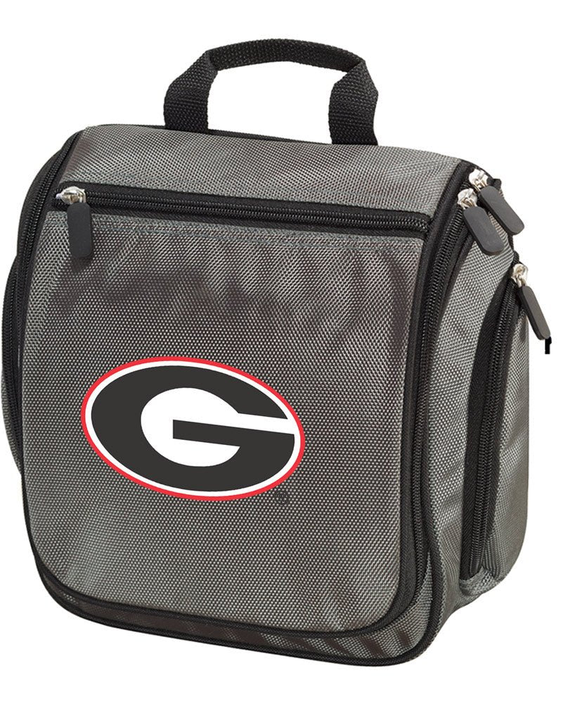 University of Georgia Toiletry Bag - Hanging UGA Travel Organizer Gray