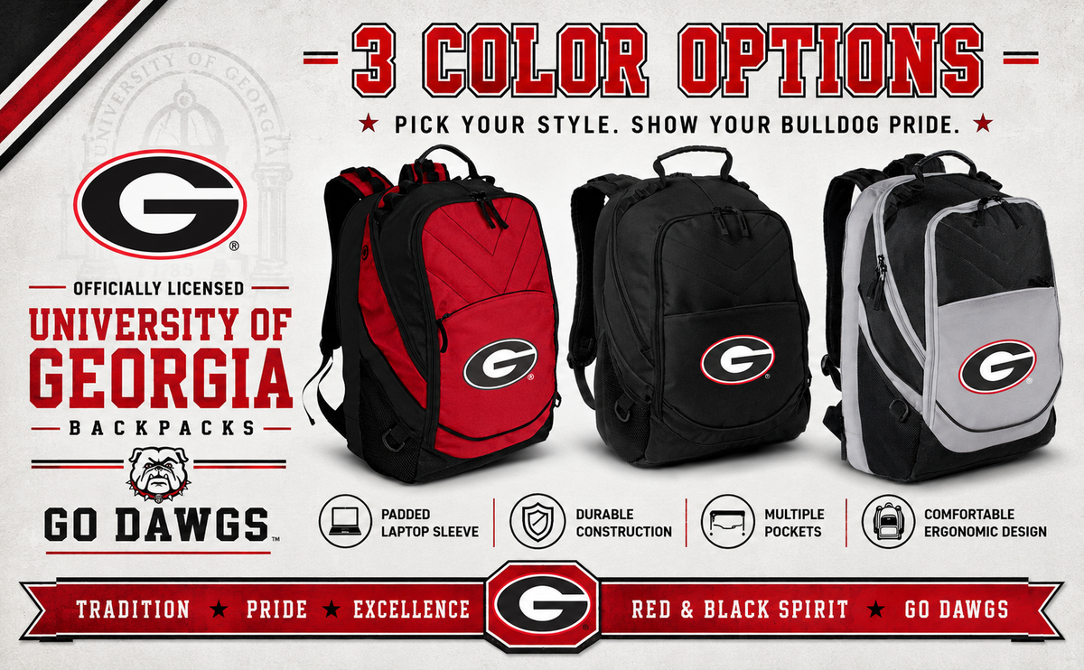Georgia Bulldogs Laptop Backpack