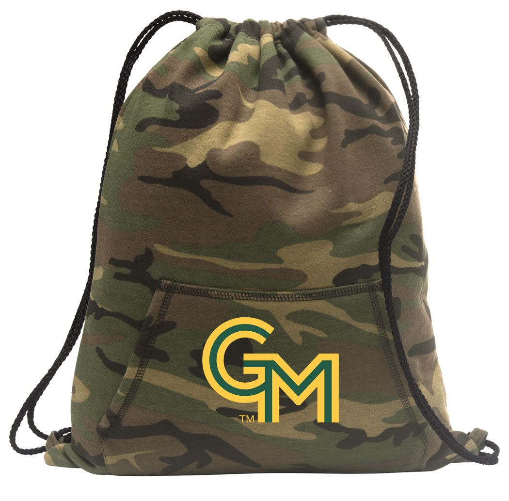 George Mason University Camo Drawstring Backpack - Hoody Style Cinch Pack Bag